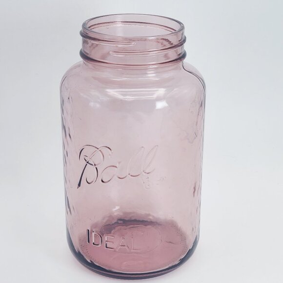 Ball Ideal Amethyst Purple Dimple Glass Jar Collector Edition Mason Quart NO LID - Picture 1 of 11